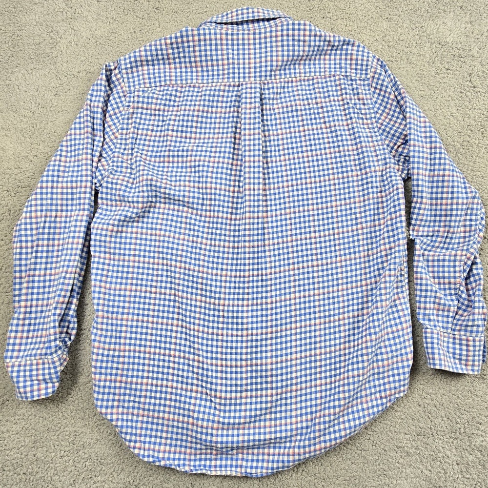 Vineyard Vines Mens Large Slim Fit Whale Flannel Shirt Long Sleeve Button - Picture 8 of 11